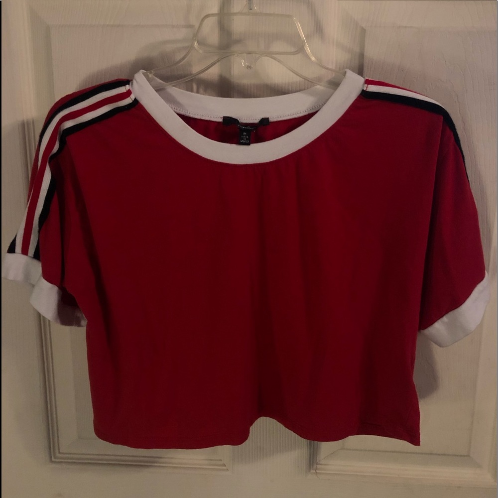 Red crop top